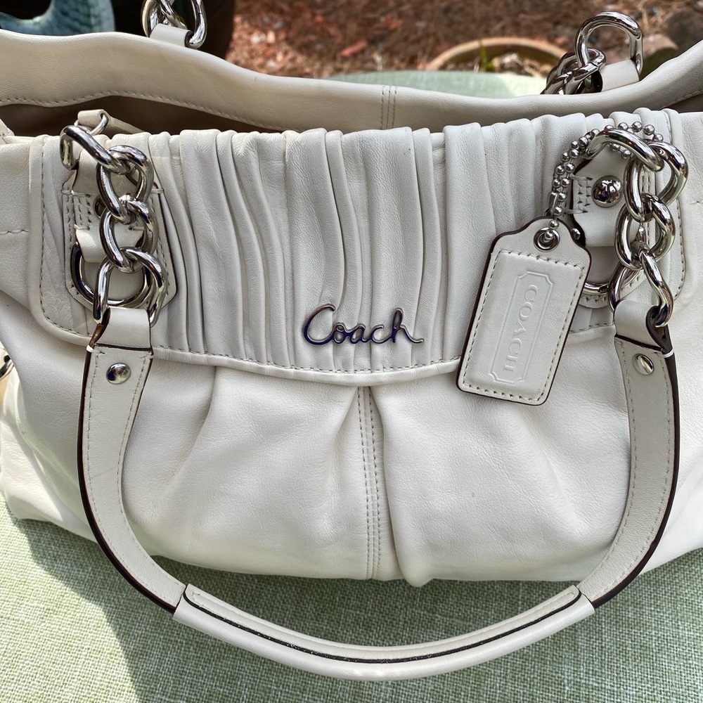 Coach White Leather Women's Bag